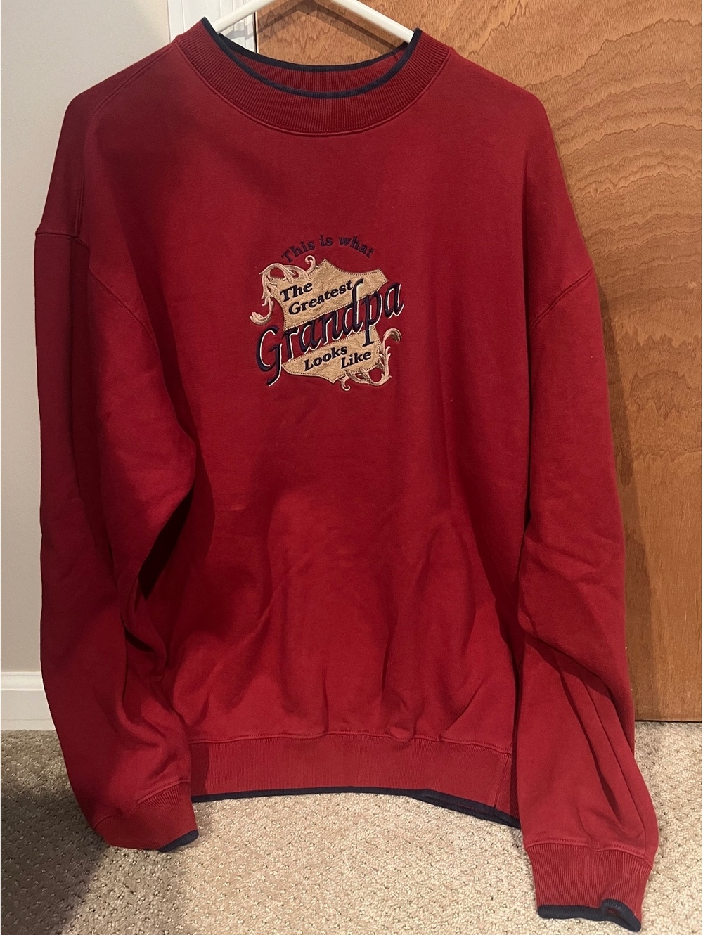Vintage Embroidered “Greatest Grandpa” Crewneck